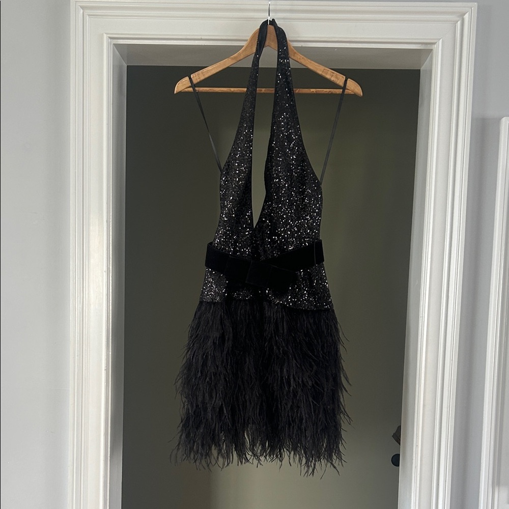 Milly Black Satin Dress